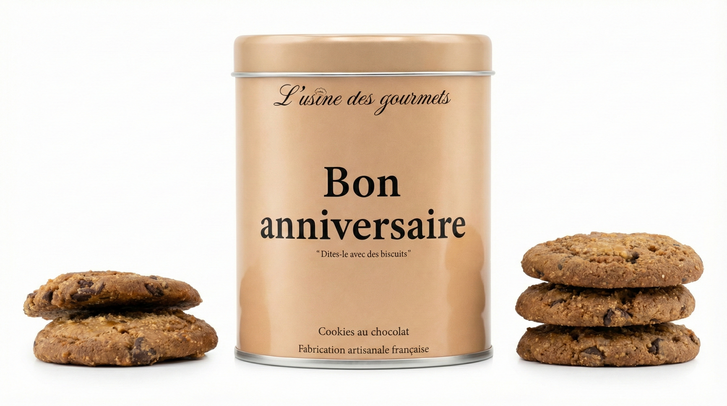 Boîte de biscuits "Bon anniversaire"