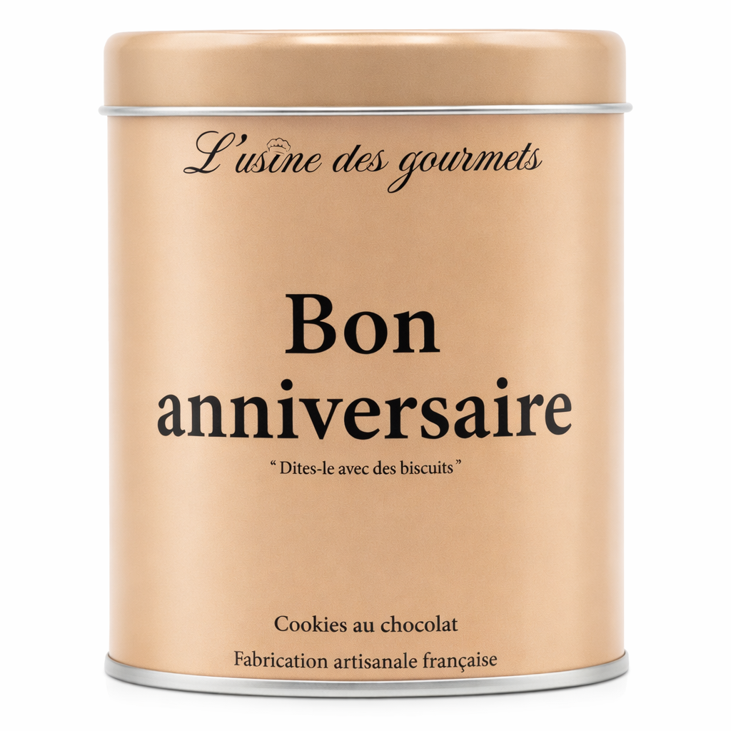 Boîte de biscuits "Bon anniversaire"