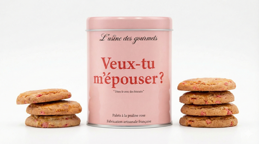 Boîte de biscuits "Veux-tu m'épouser ?"