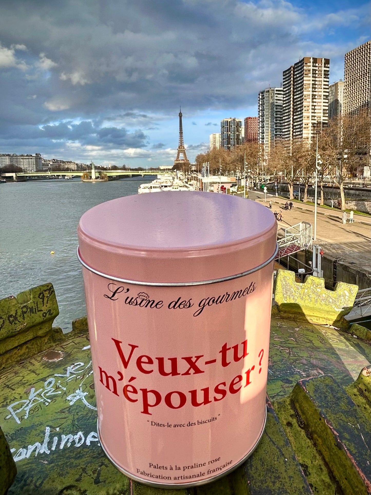 Boîte de biscuits "Veux-tu m'épouser ?"