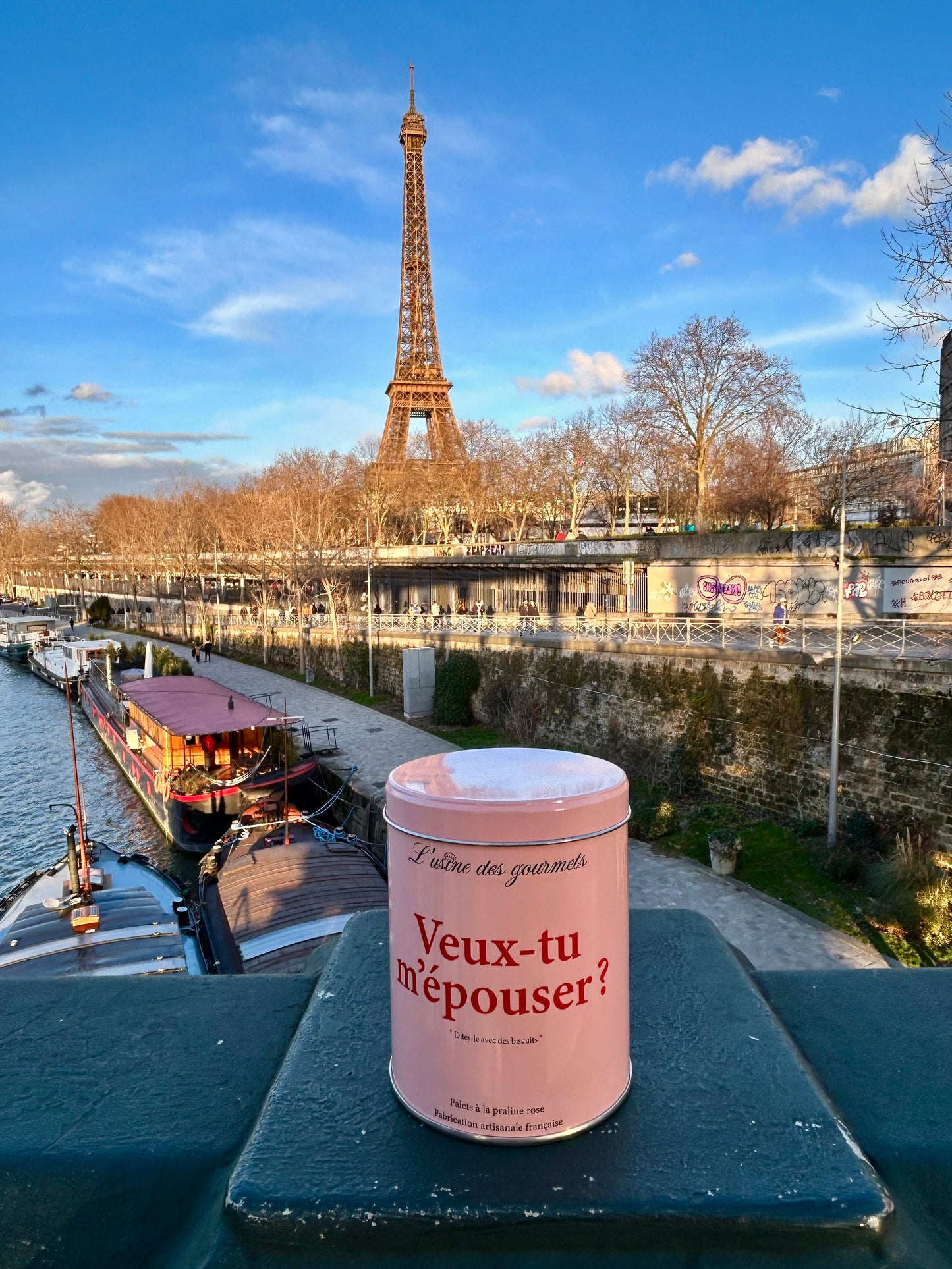 Boîte de biscuits "Veux-tu m'épouser ?"