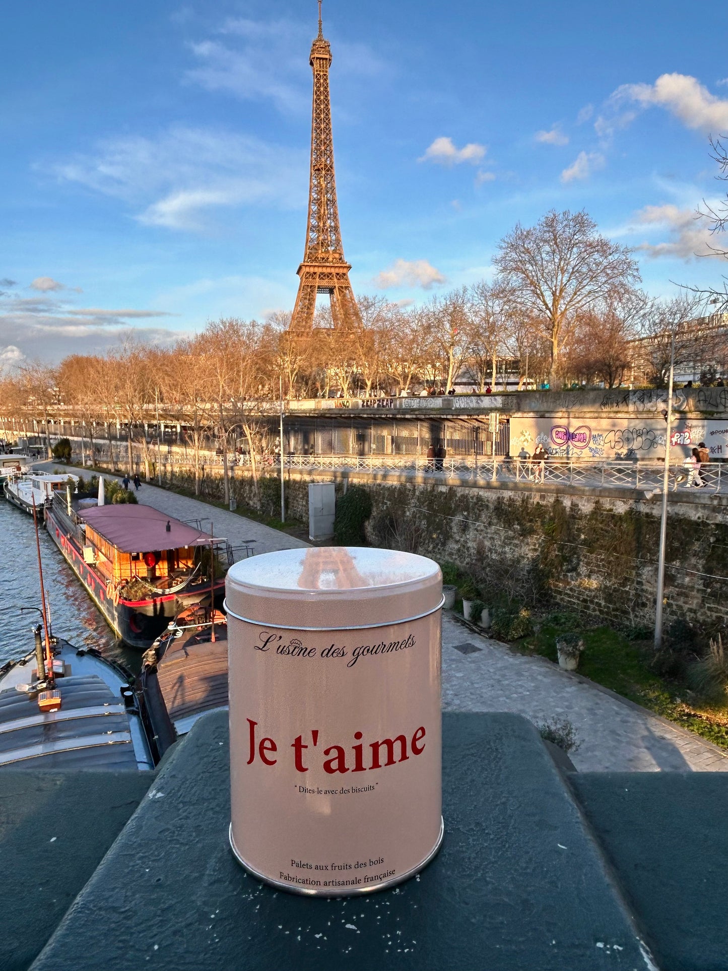 Boite de biscuits "Je t'aime"
