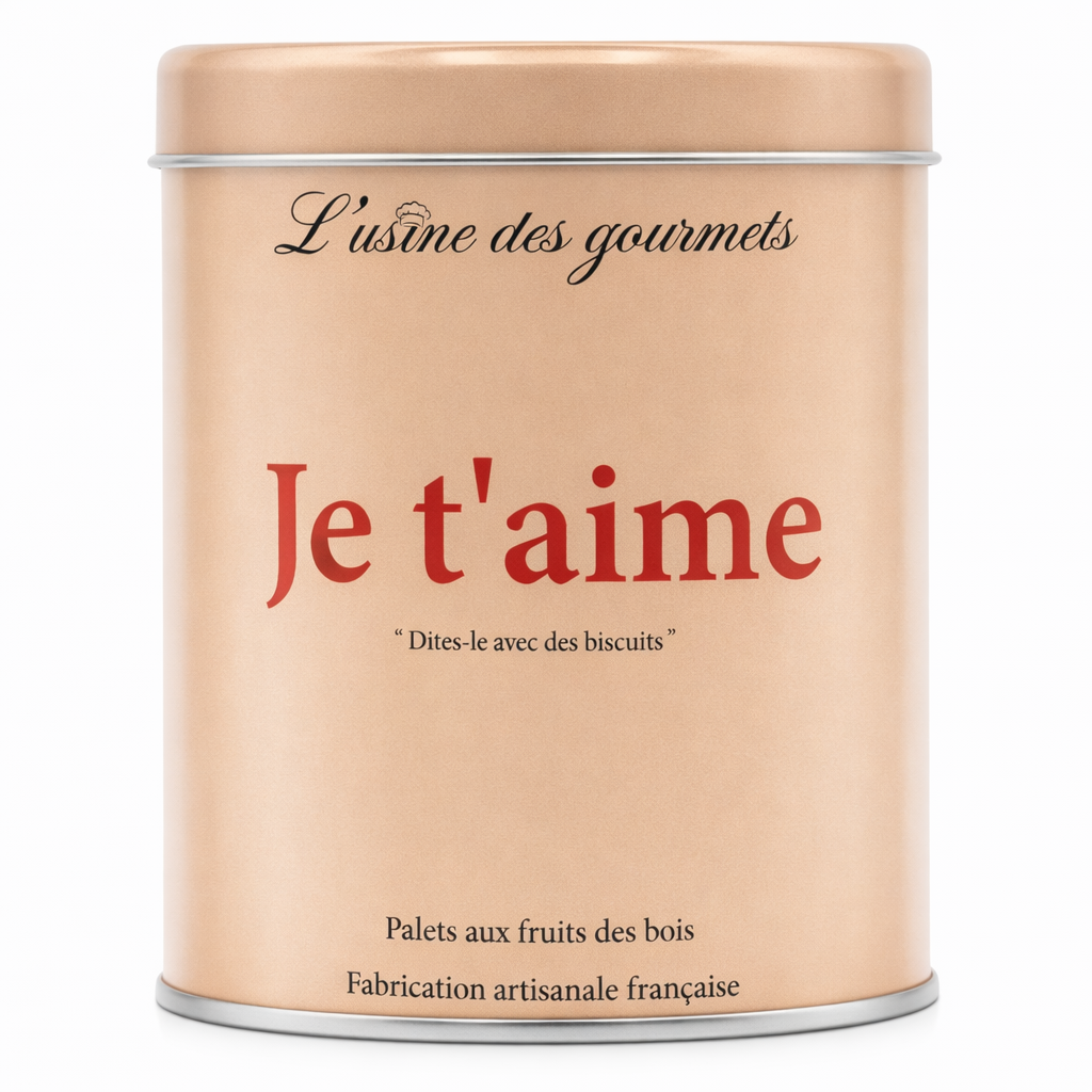 Boite de biscuits "Je t'aime"