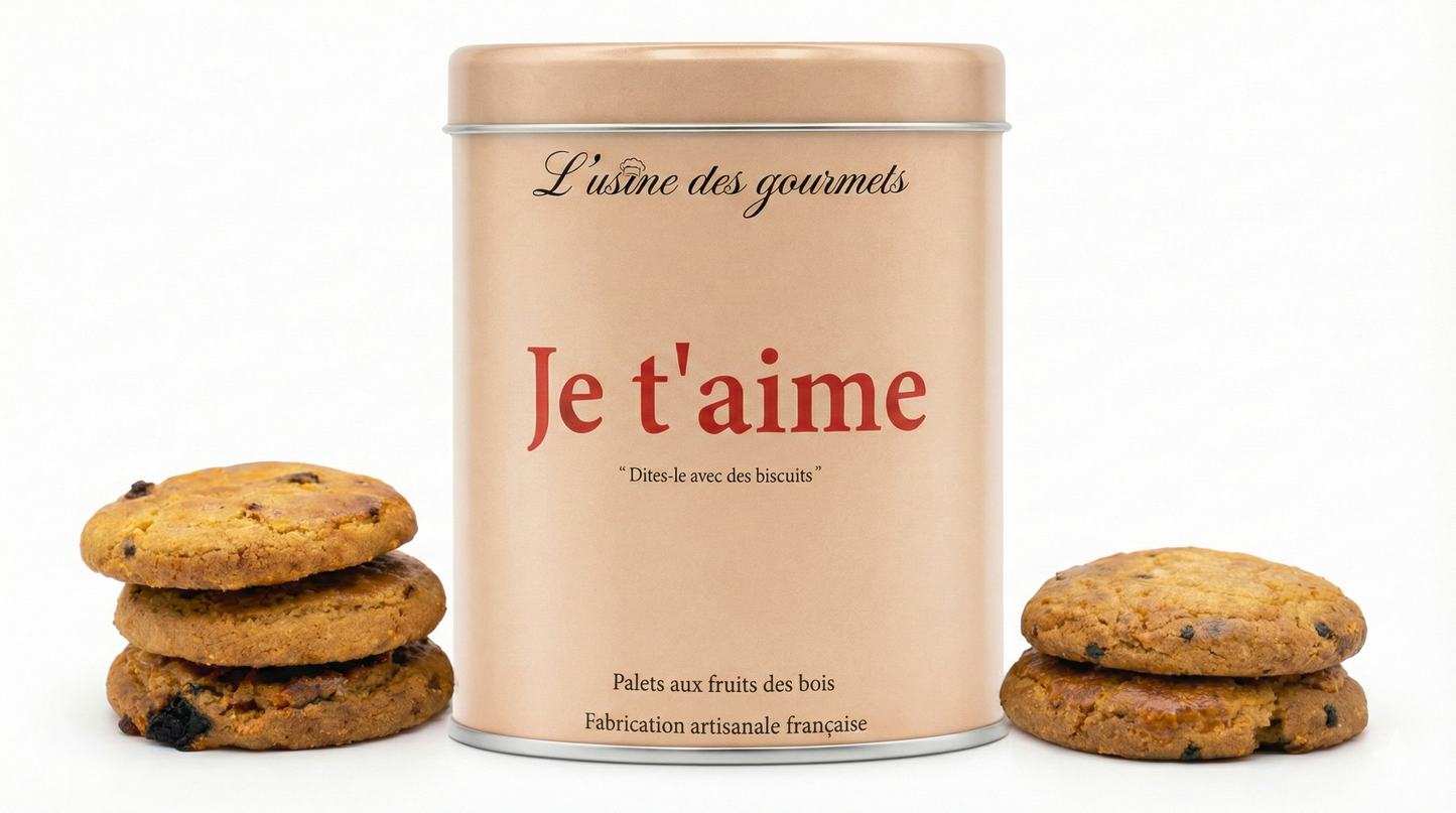Boite de biscuits "Je t'aime"