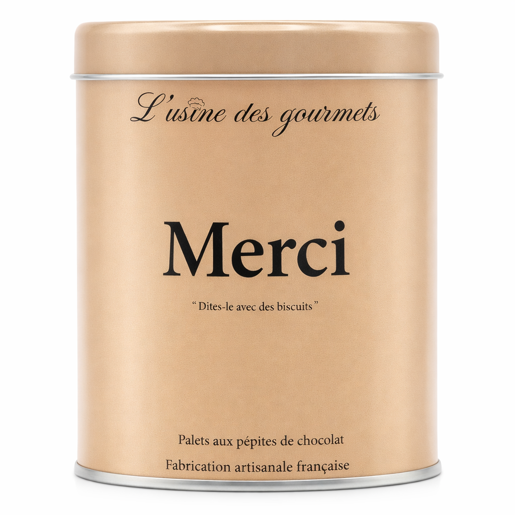 Boîte de biscuits "Merci"