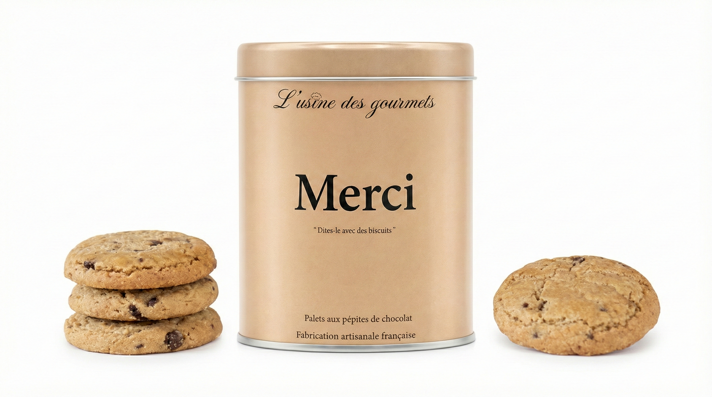 Boîte de biscuits "Merci"