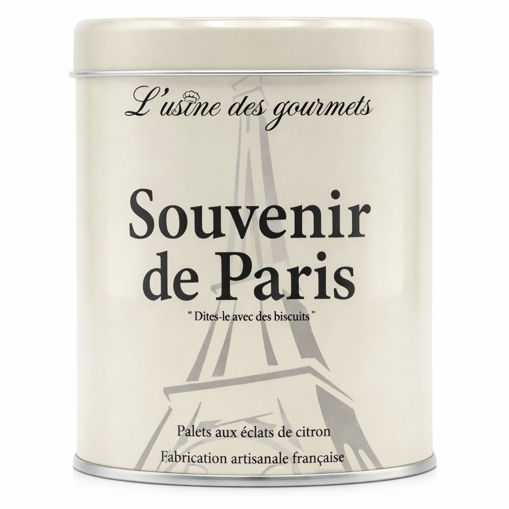 Boîte de biscuits "Souvenir de Paris"