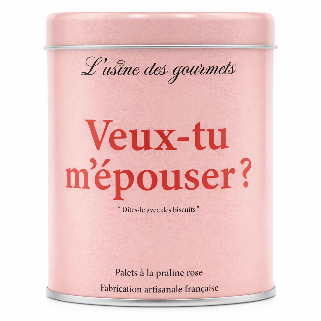 Boîte de biscuits "Veux-tu m'épouser ?"